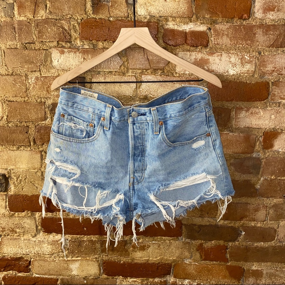 Levi’s Premium 501 Distressed Jean Short.